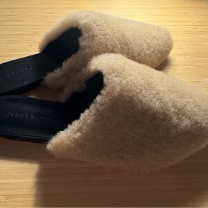 Jenni Kayne Cream Shearling Slippers